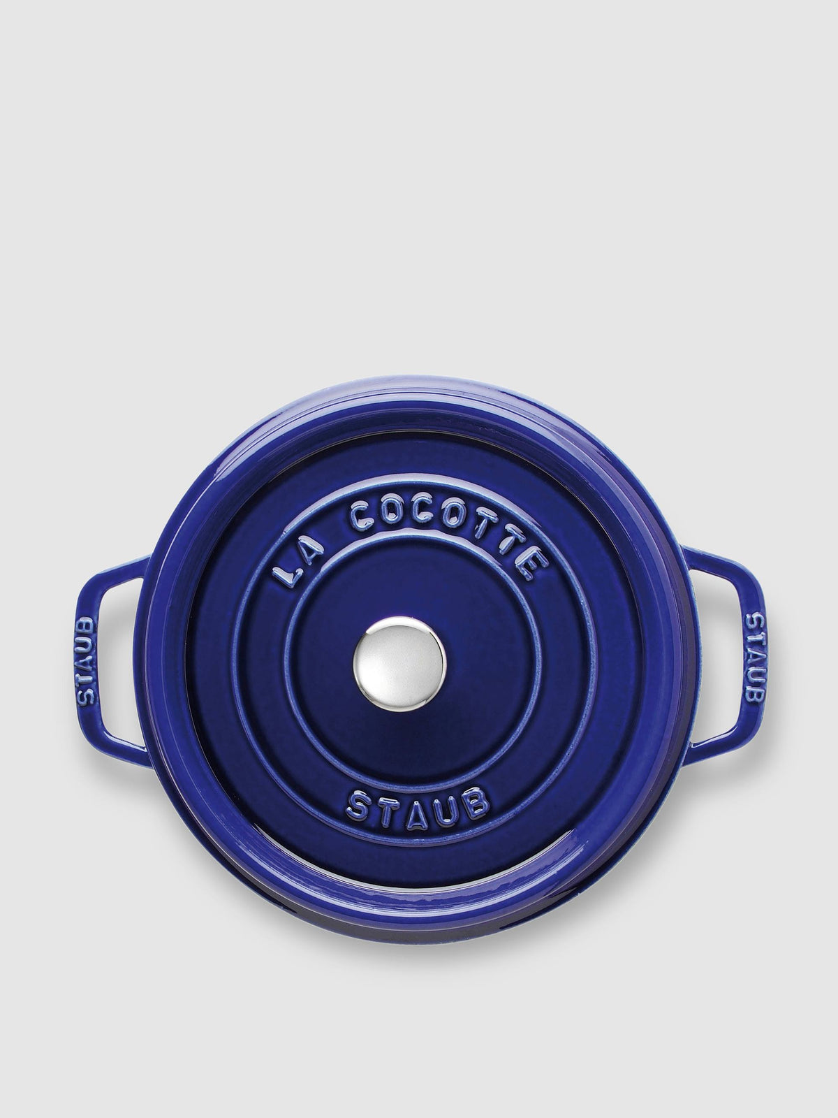 Dark Blue Cast Iron 4-Quart Round Cocotte O950107