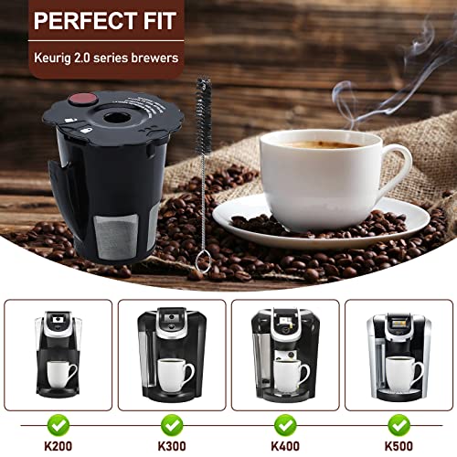 Reusable Coffee Pods Filter Pack of 2 with Cleaning Brush 2.5 * 2.4 B290222