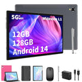 10 inch Android 14 Tablet with Keyboard, 12GB RAM 128GB ROM, Black O36628