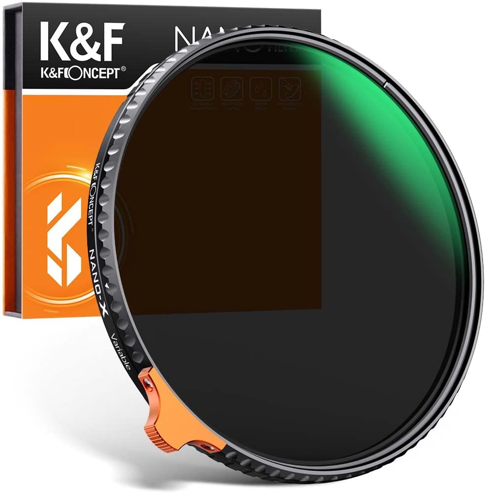 55mm Variable ND Filter ND2-ND400 Multi-Layer Coatings AGC Glass K338