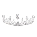White Glass Crystal Crown Tiara Rhinestone Fashion Jewelry A583