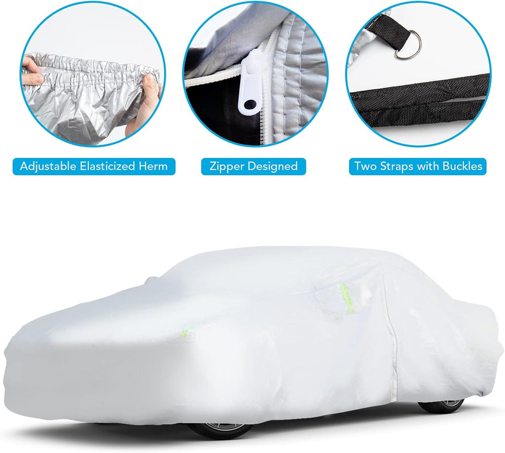 Waterproof All Weather Car Cover with Zipper S9562
