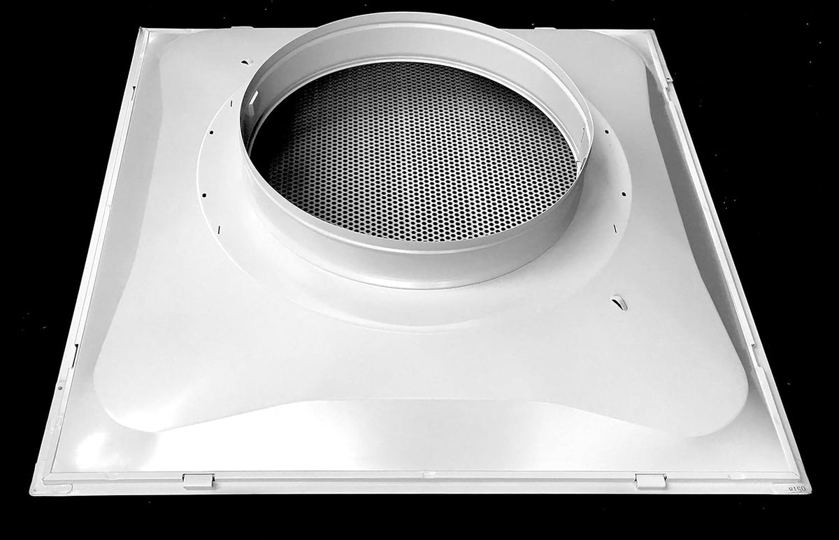 24 x 24 Metal Drop Ceiling Return Grill with 12 Collar I5673