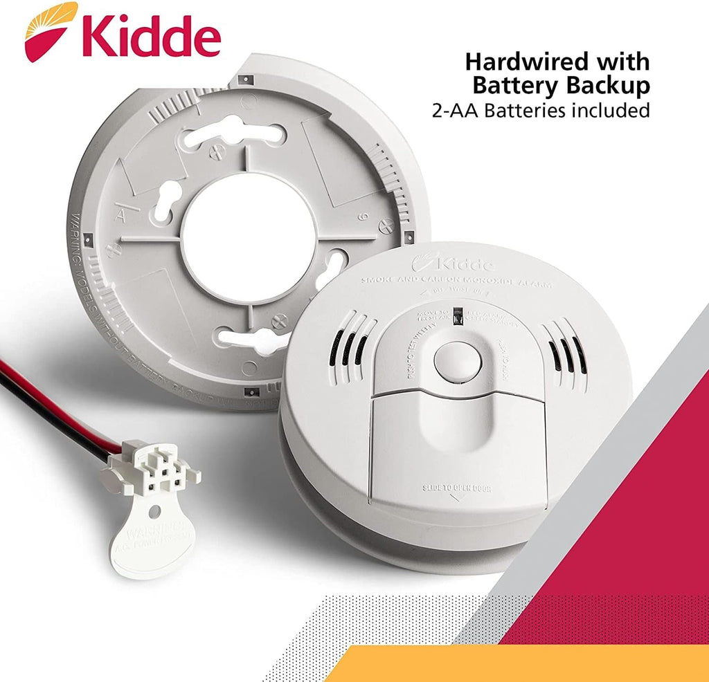 Hardwired Interconnect Smoke & Carbon Monoxide Detector with Battery Backup, Pack of 2 S418