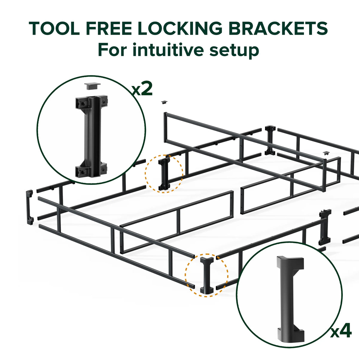 Queen 9" Metal Mattress Foundation U173449