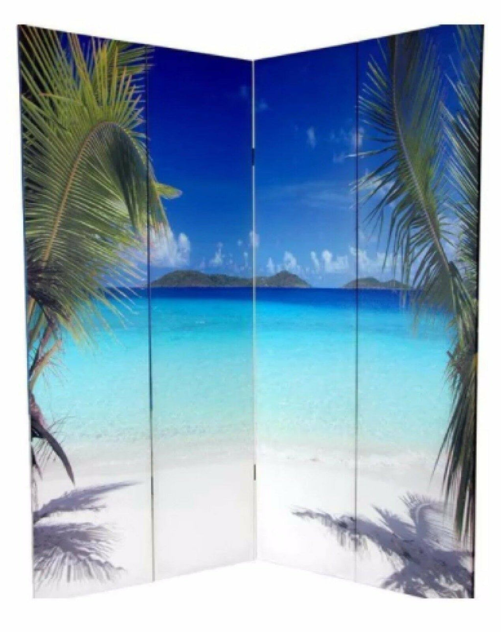 6 ft. Tall Double Sided Ocean Canvas Room Divider X1580