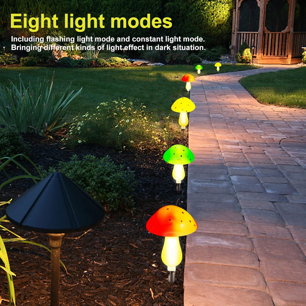 Solar Mushroom Lights Outdoor Waterproof LED Landscape Pathway Lights M528