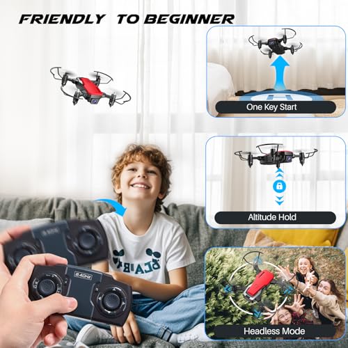 Mini Drone with Camera 720P HD FPV, Foldable RC Quadcopter with 2 Batteries G81222