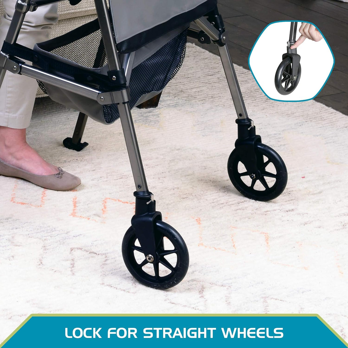 6-inch Replacement Rolling Walker Wheels, Set of 2 U119381