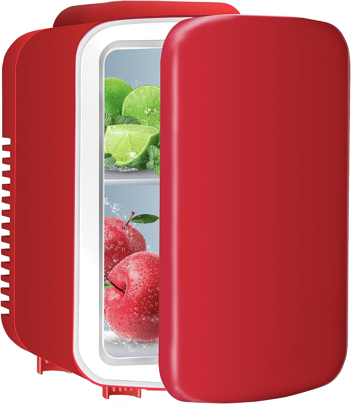 4L Mini Fridge Portable Cooler Warmer Freon-Free Small Refrigerator Red J34183