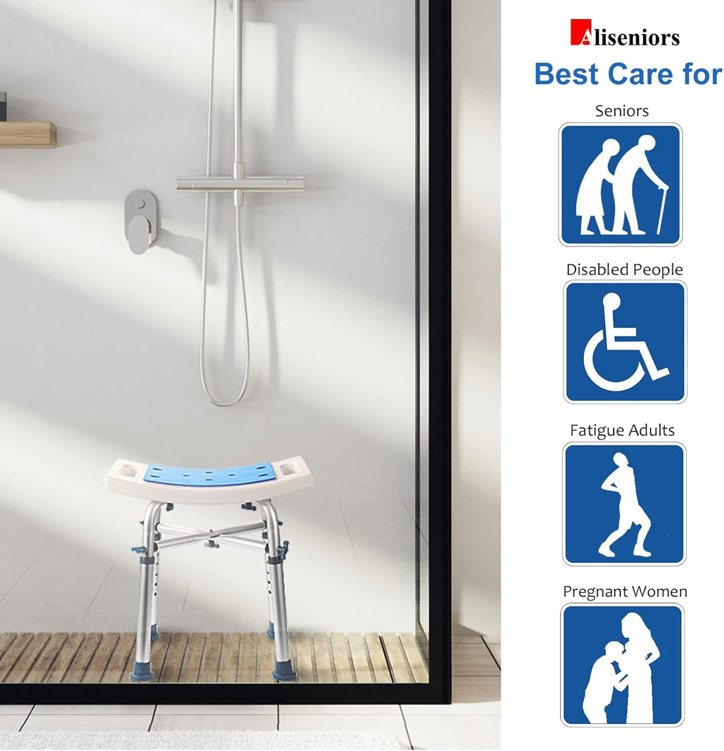Adjustable Nonslip Shower Chair with Padded Seat H6064