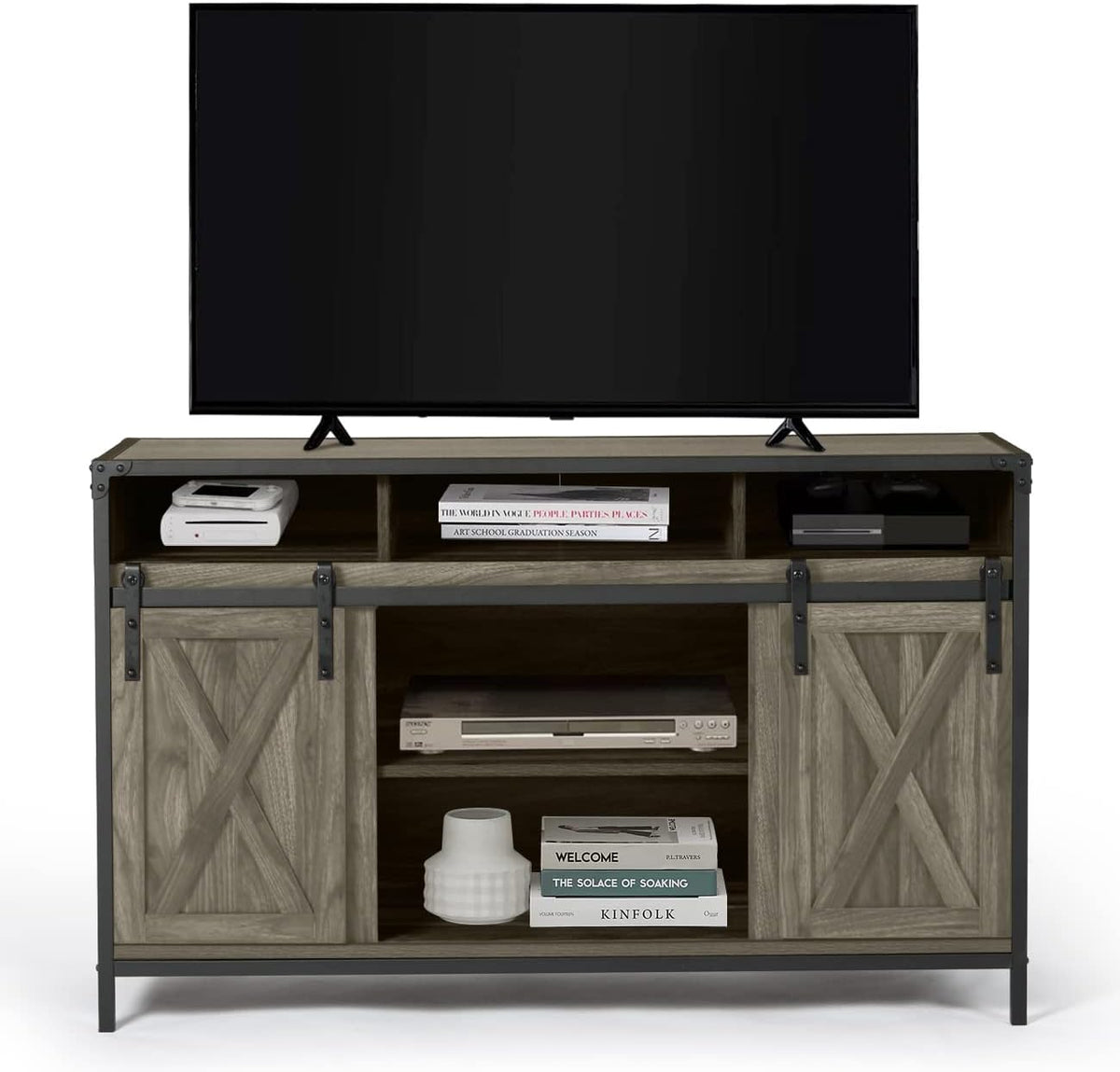 Wood Electric Fireplace TV Stand with Storage Cabinets M145359