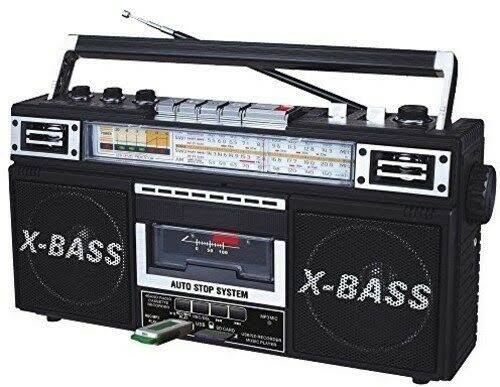 Black Radio and Cassette to MP3 Converter O10347