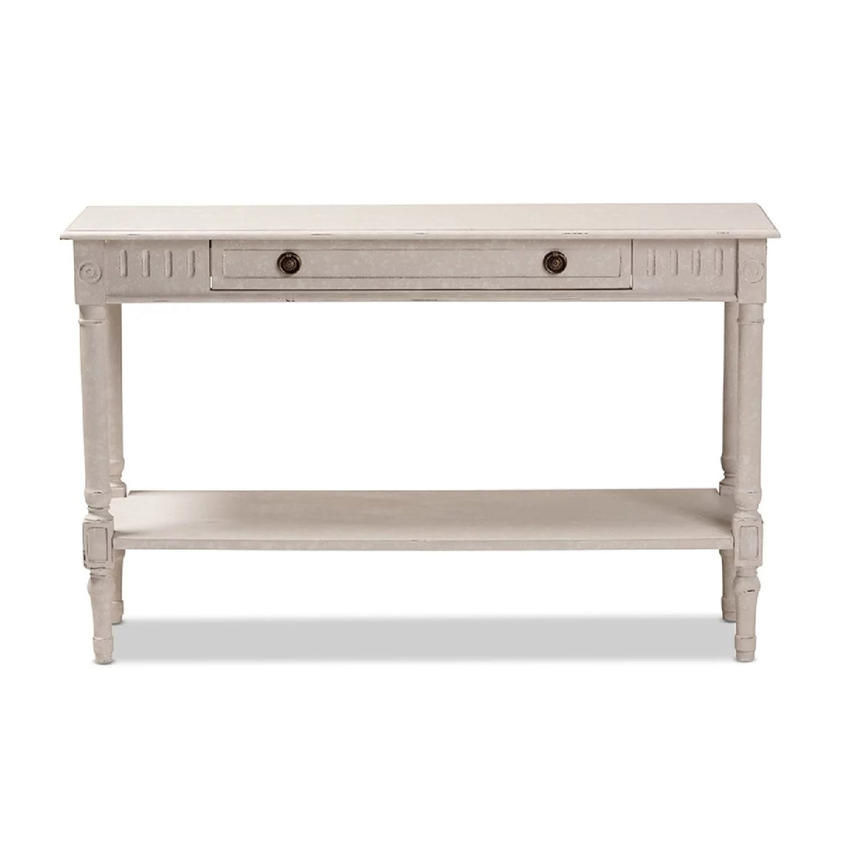Whitewashed 1-Drawer Console Table D994