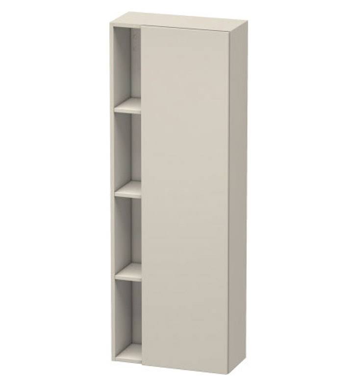 Tall Cabinet Natural Walnut White Matt S6732