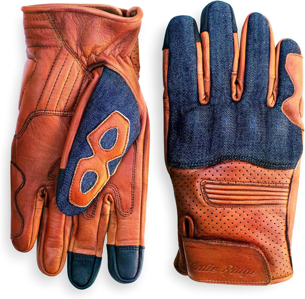 Leather Motorcycle Gloves with Touchscreen U9788