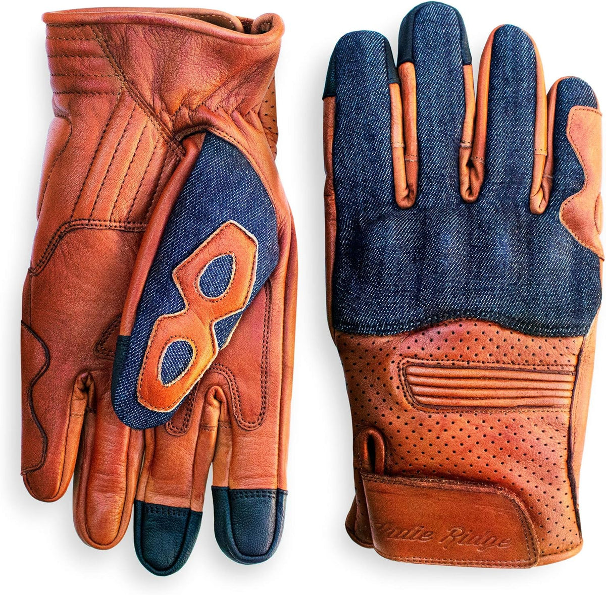 Leather Motorcycle Gloves with Touchscreen U9788
