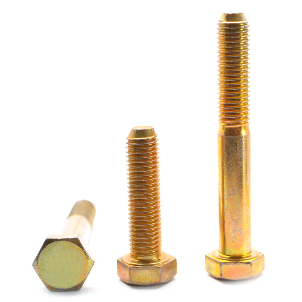 1 1/4x22-7 x 2x22 Coarse Thread Grade 8 Hex Cap Screw Alloy Steel Yellow Zinc Plated E6706
