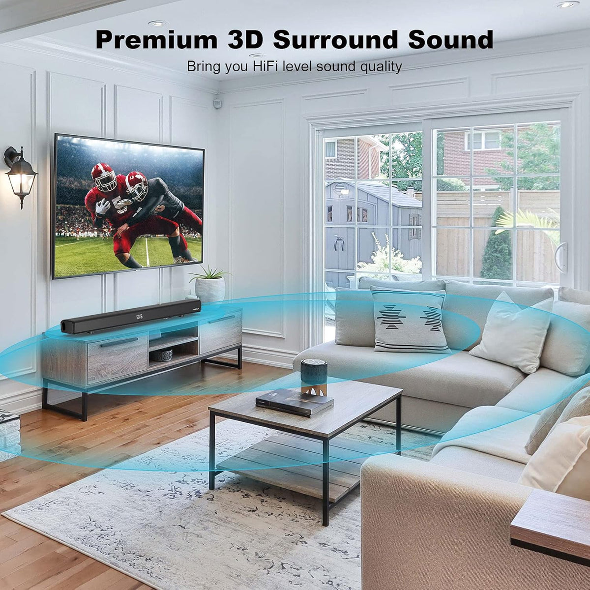 2.1CH Soundbar with Built-in Dual Subwoofers T337