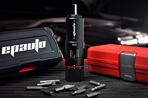 Black 10 to 65 inch-pound Torque Screwdriver Wrench with 10 Bits Set X8381