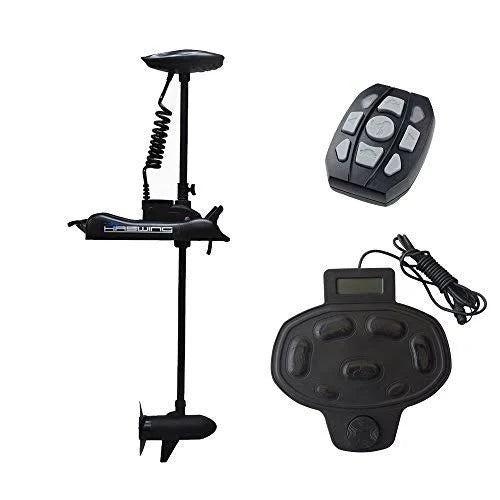 12V 55lbs Electric Trolling Motor with Foot Control (Black) J2646