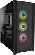Black Tempered Glass Mid-Tower ATX PC Case E78338