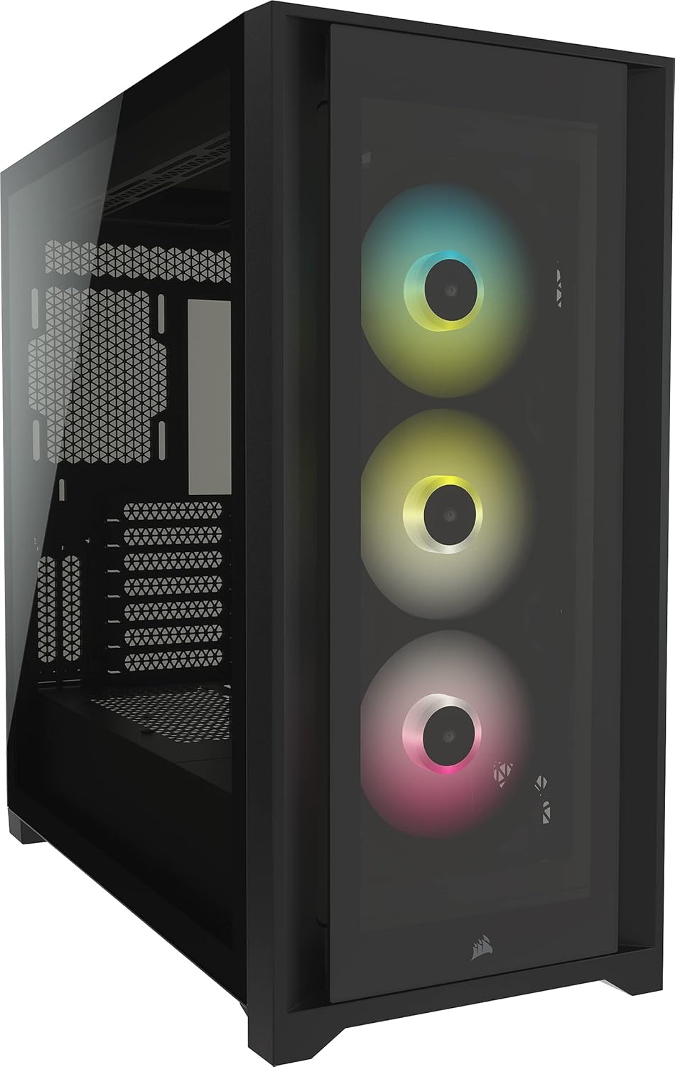 Black Tempered Glass Mid-Tower ATX PC Case E78338