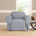 Khaki Heavyweight Cotton T-Cushion Chair Slipcover K1613