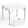 Black 34" Fold in Half Square Plastic Table U227734