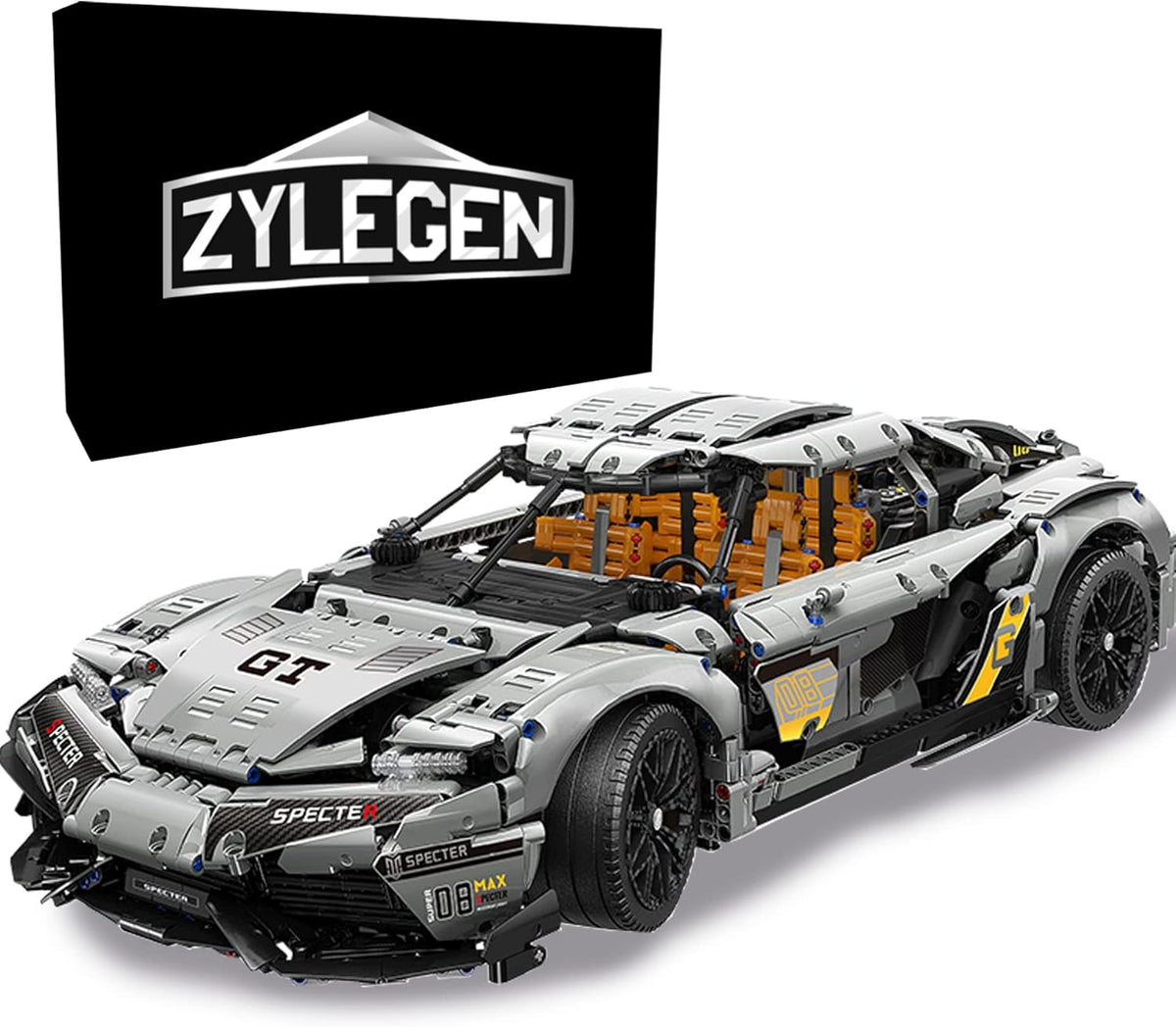 1:8 Scale Race Car Building Blocks Set 3500 Pcs E436333