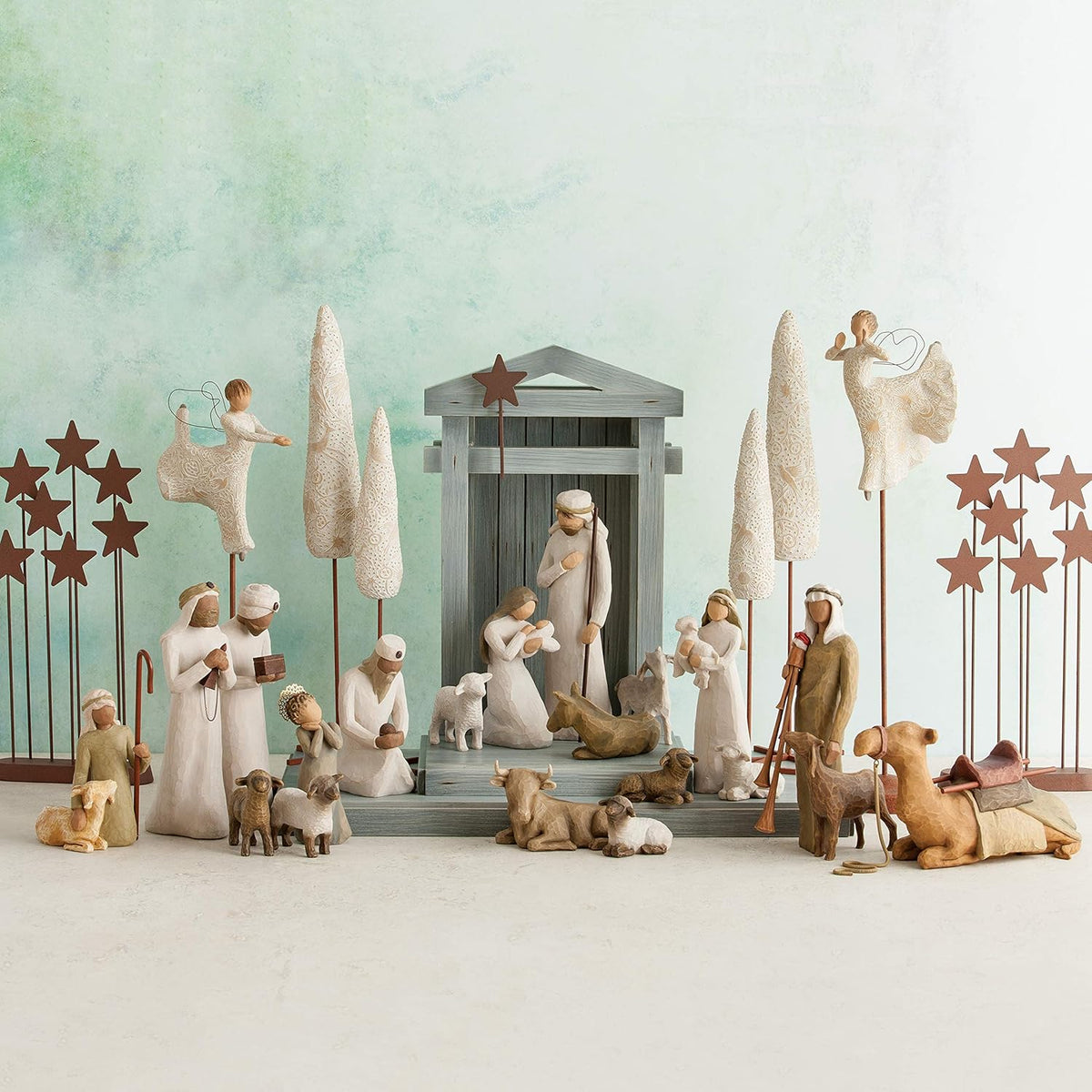 3-piece set hand-painted nativity figures U730