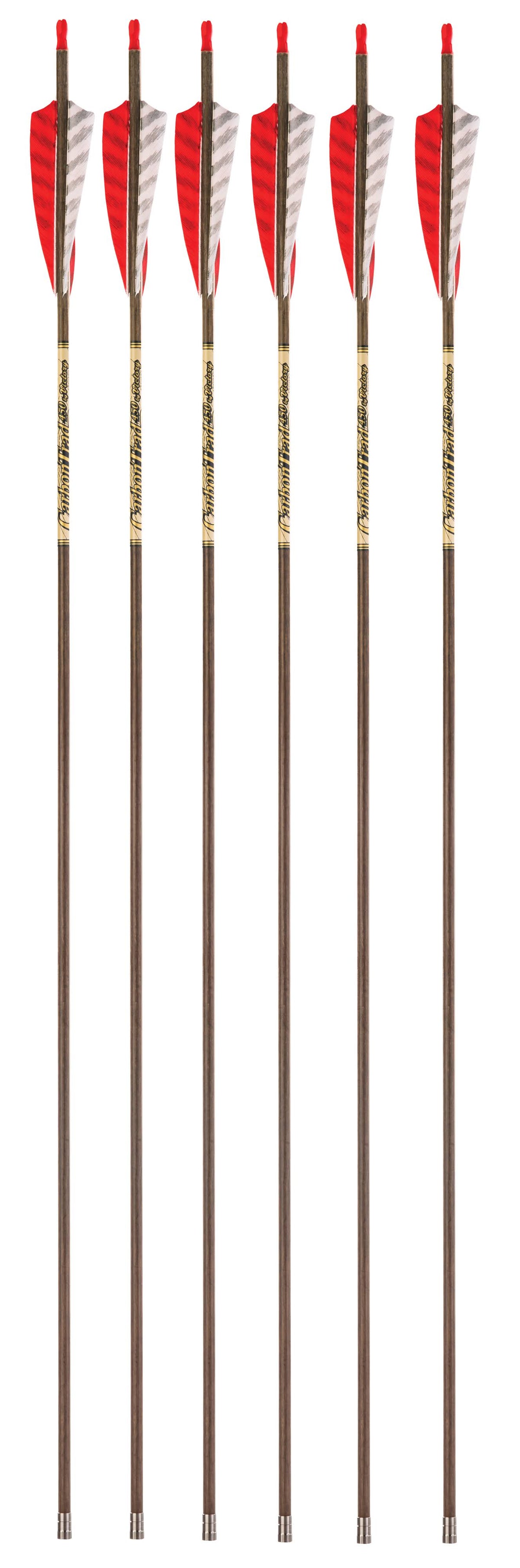 Carbon 550 Spine Feather Fletched 6 Pack K7790