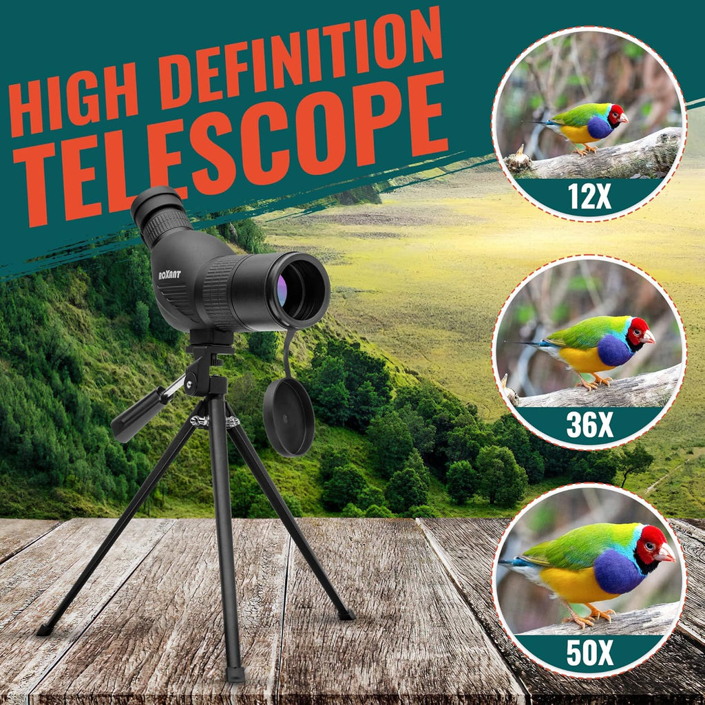 12-36x50 High Definition Spotting Scope with Tripod & Carrying Case F862205