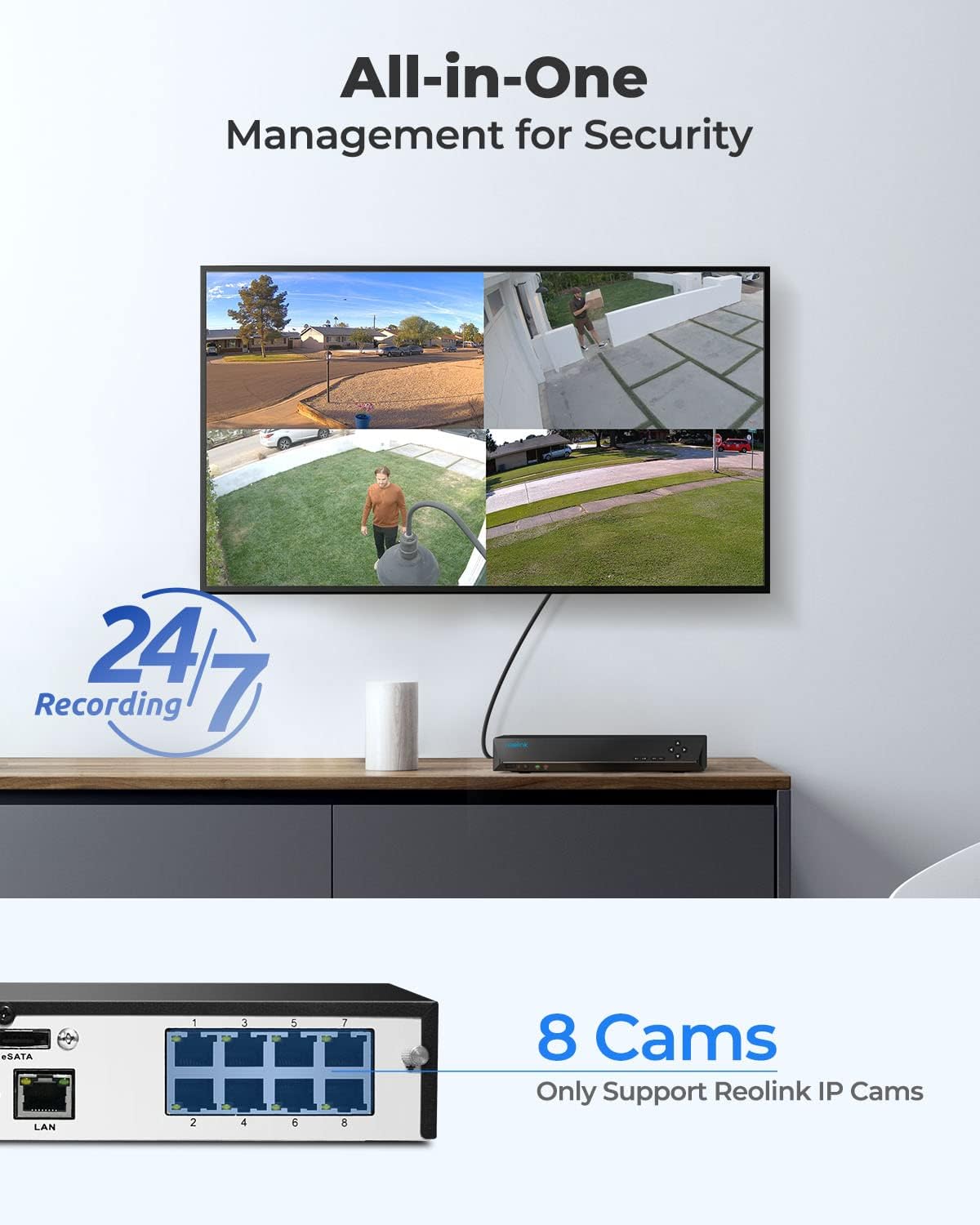 4K 8 Channel Network Video Recorder with 2TB Hard Drive N19213