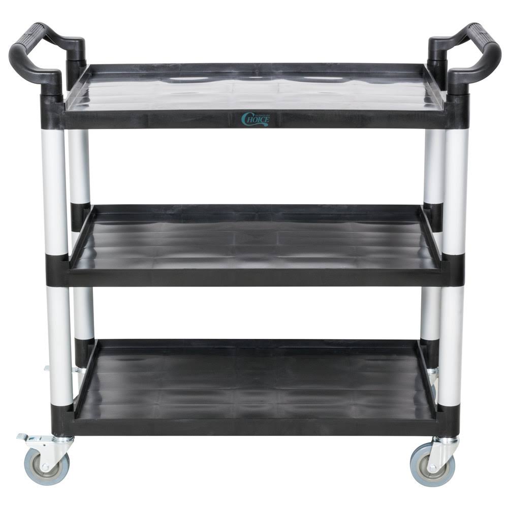 Black Utility Cart with Three Shelves M925