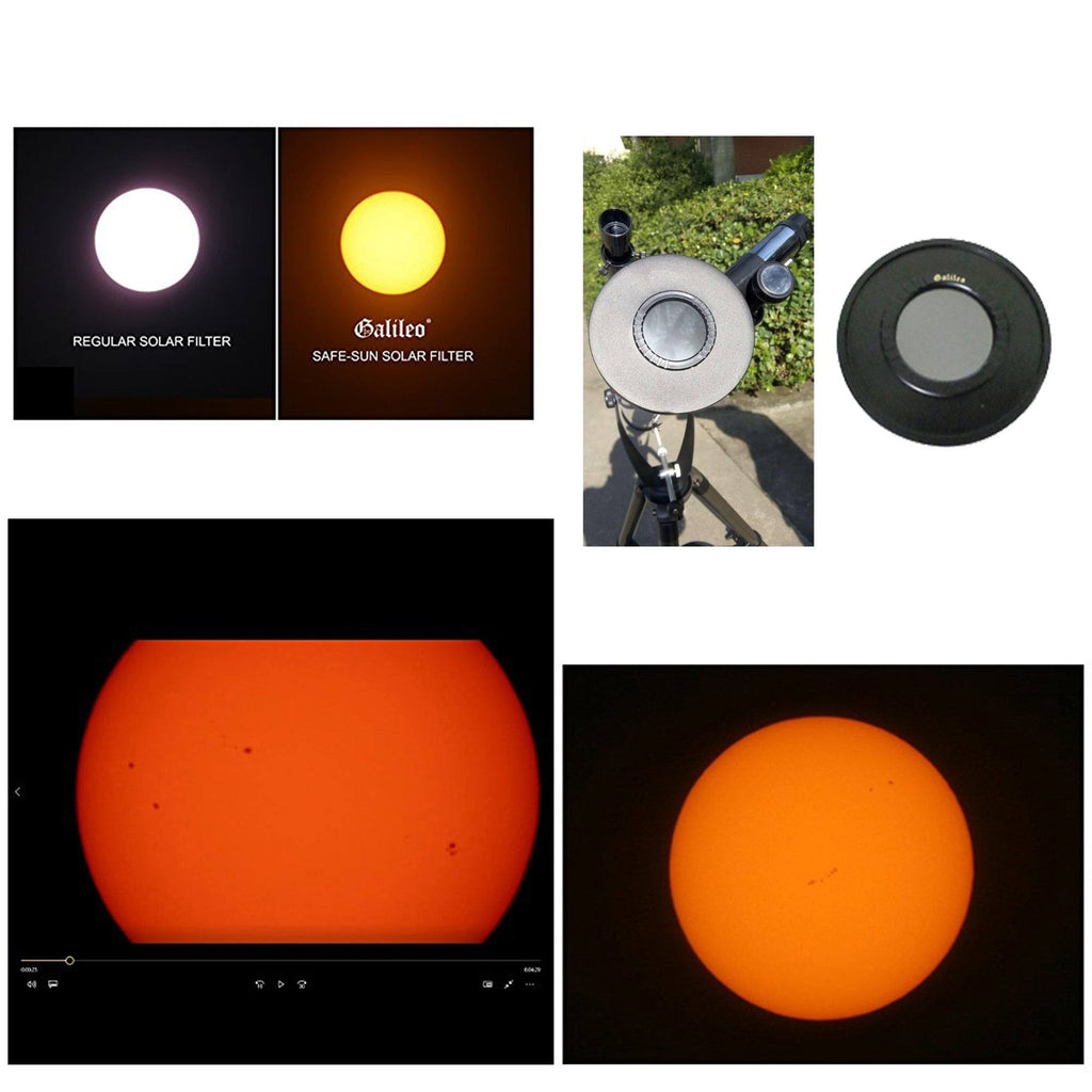 800mm x 80mm Astronomical Reflector Telescope with Smartphone Adapter and Solar Filter K183866
