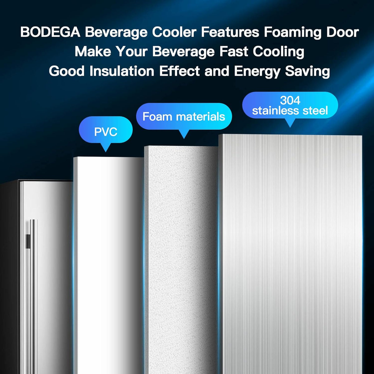 15 Inch 100 Cans Stainless Steel Beverage Cooler R163