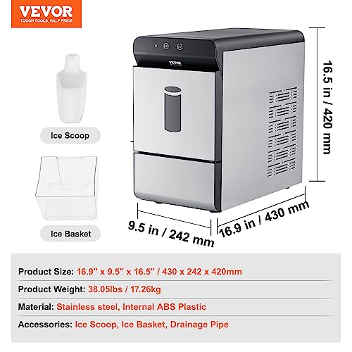 400LBS/24H Ice Making Machine with 330.7LBS Storage Bin I46822