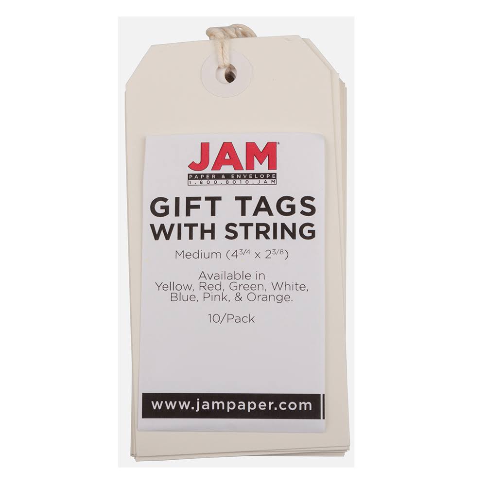 Gift Tags with String White 1000/Carton J861