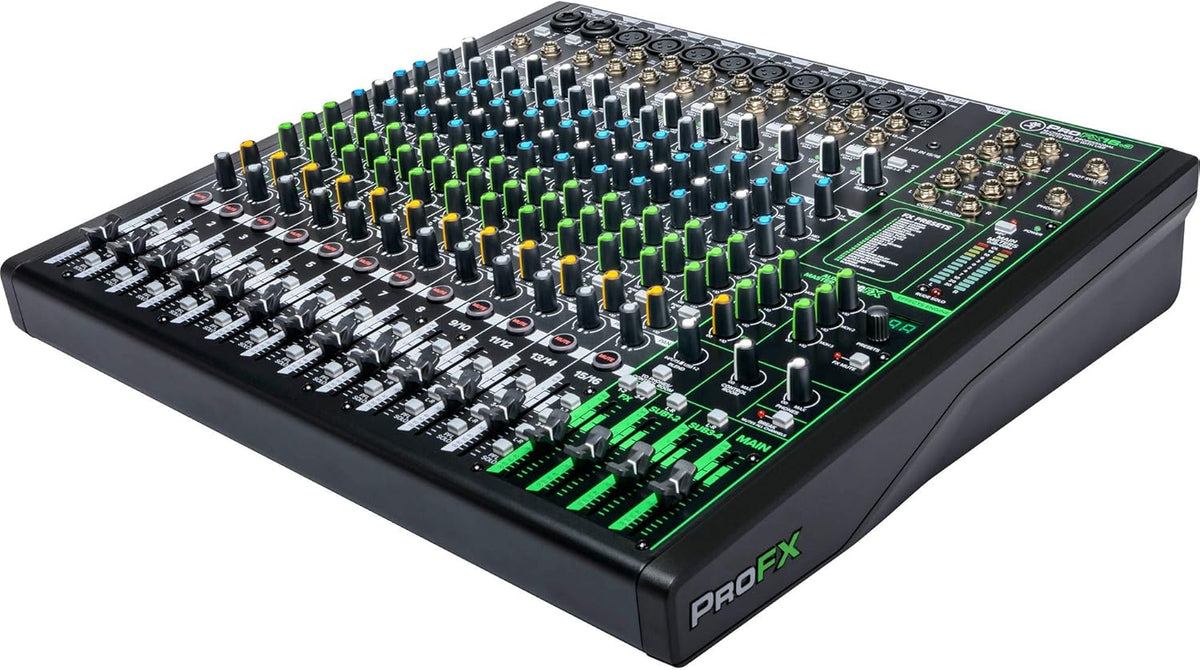 16-Channel Unpowered Mixer with TRS Cable, XLR Cable, Adapter and Microfiber Cloth L720