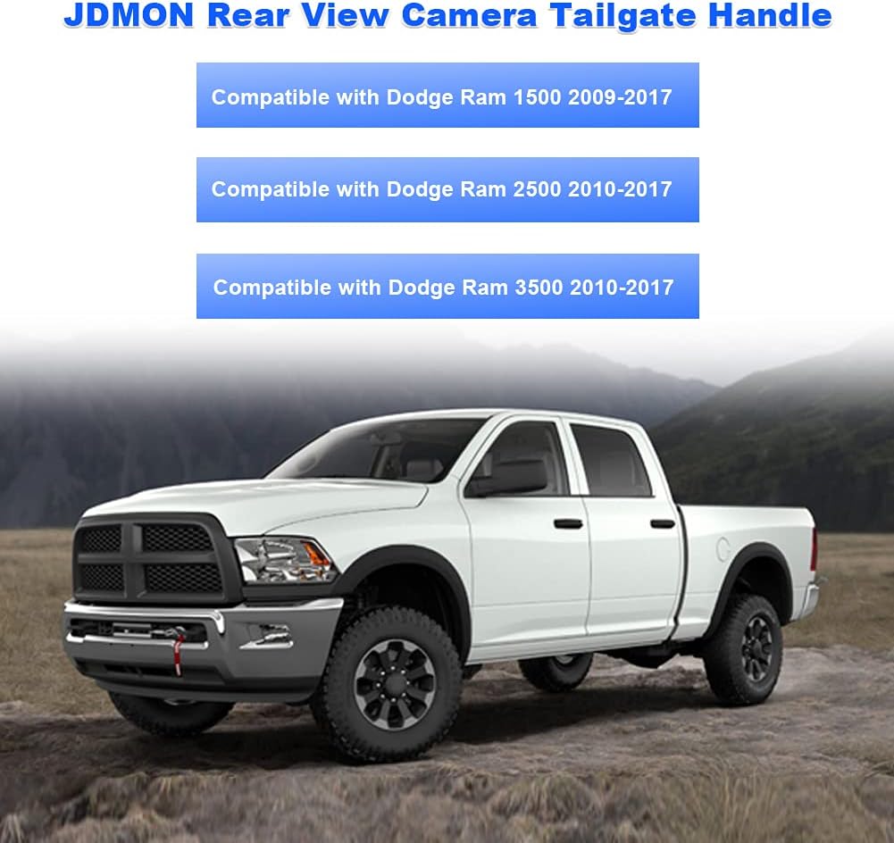 Black Waterproof Rear View Backup Camera Tailgate Handle S774