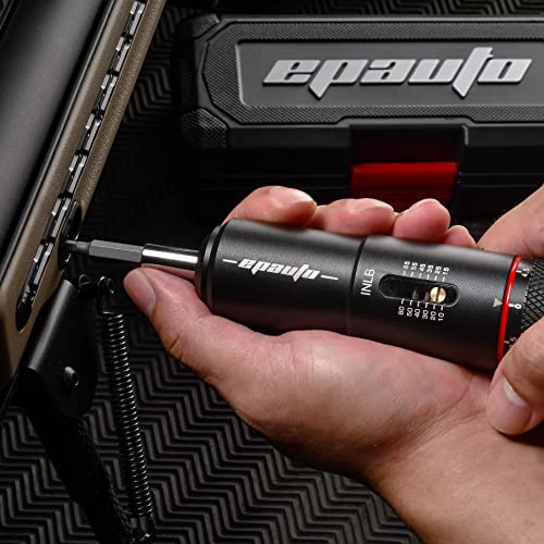 Black 10 to 65 inch-pound Torque Screwdriver Wrench with 10 Bits Set X8381