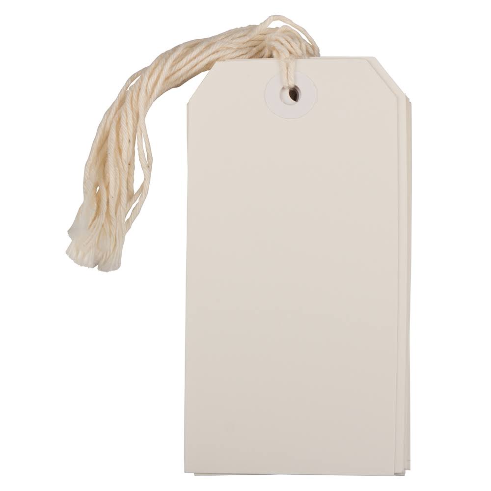 Gift Tags with String White 1000/Carton J861