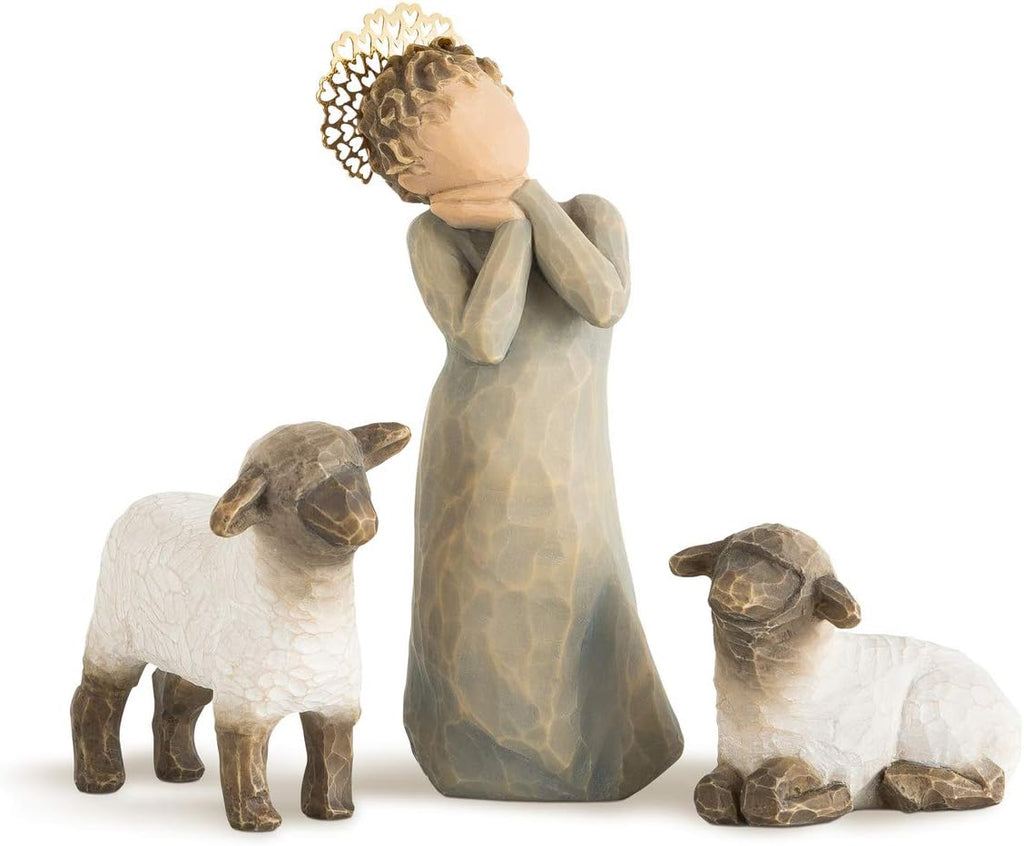 3-piece set hand-painted nativity figures U730