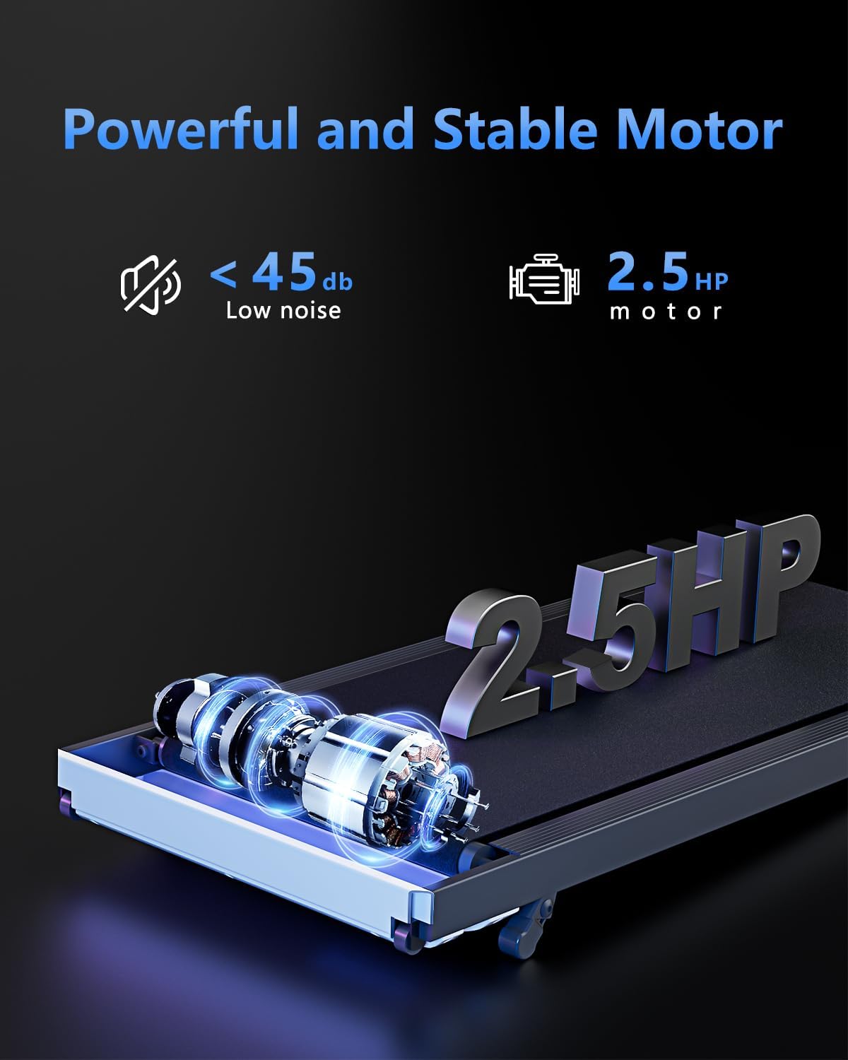 Compact 2-in-1 Under Desk Treadmill with Incline S2705
