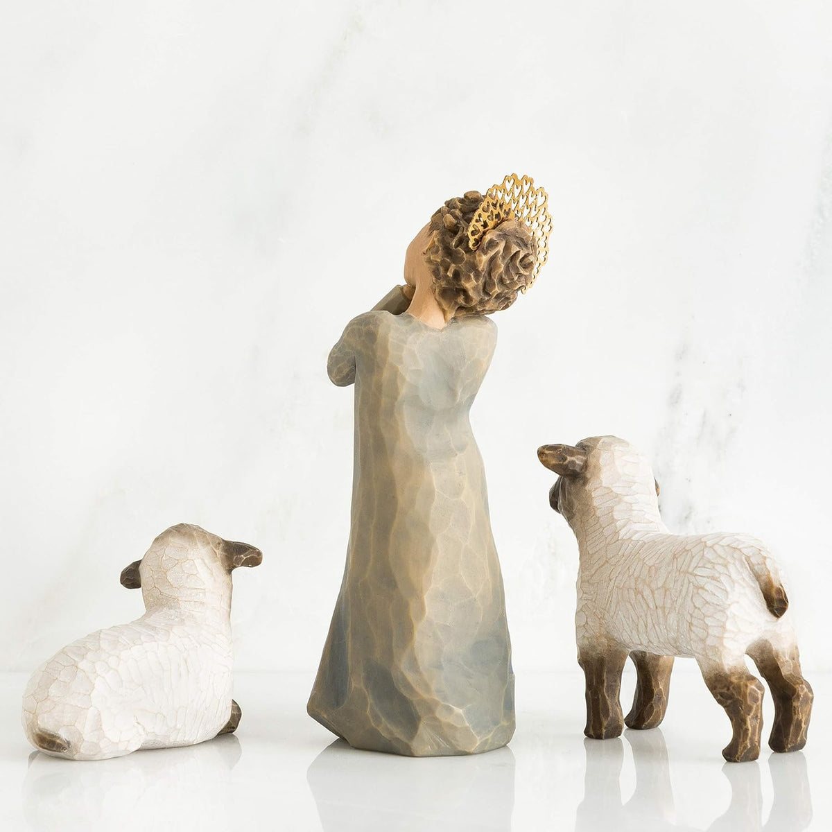 3-piece set hand-painted nativity figures U730