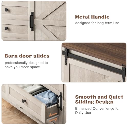 White 4 Drawer Wood Dresser C625