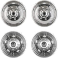 4pc 19.5inch Polished Stainless Steel Dually Wheel Simulators V26273