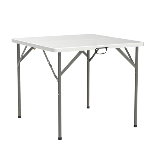 Black 34" Fold in Half Square Plastic Table U227734