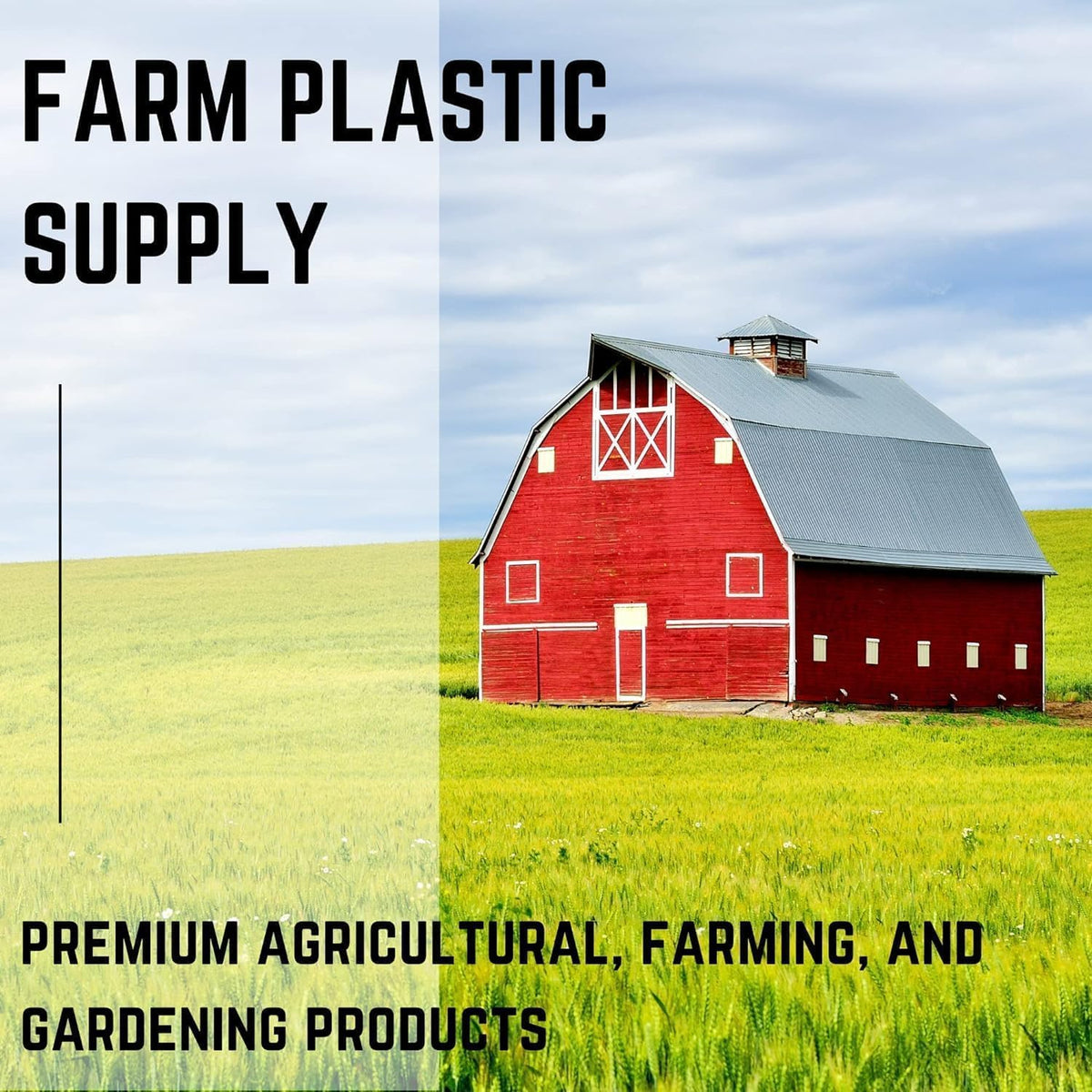 6 Mil Black Plastic Sheeting Weed Barrier Landscape Fabric (40' x 200') Z2116